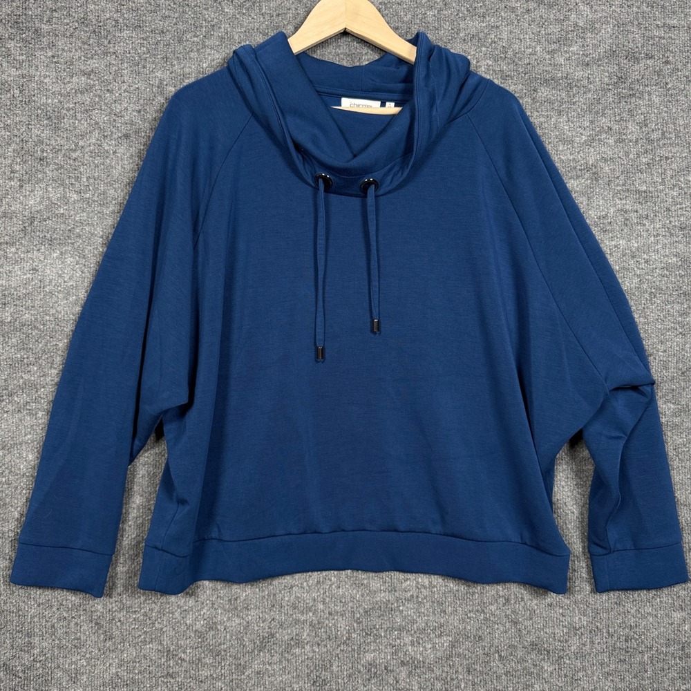 Chico's Womens 4 US XXL Hoodie Pants Set Blue Pullover Vacation Casual Stretch - Picture 2 of 16
